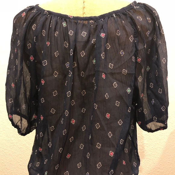 Navy Hollister Sheer Top - Picture 2 of 3